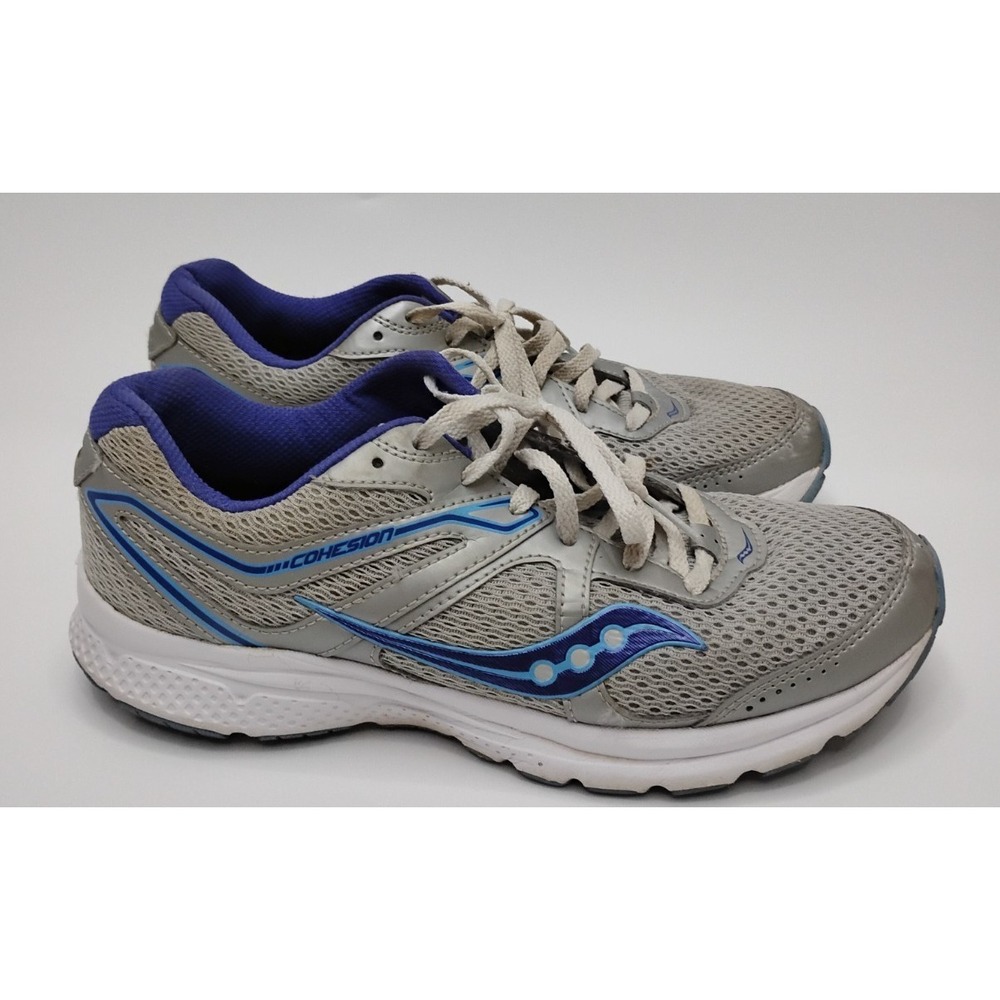 Saucony Cohesion 11 Women's Size 9 Gray Blue Athletic Running Sneakers